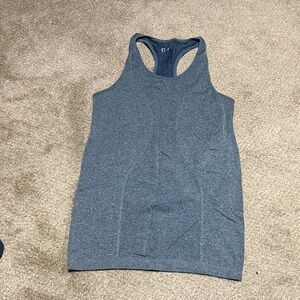 Stylish Heather Blue Racerback Tank Top